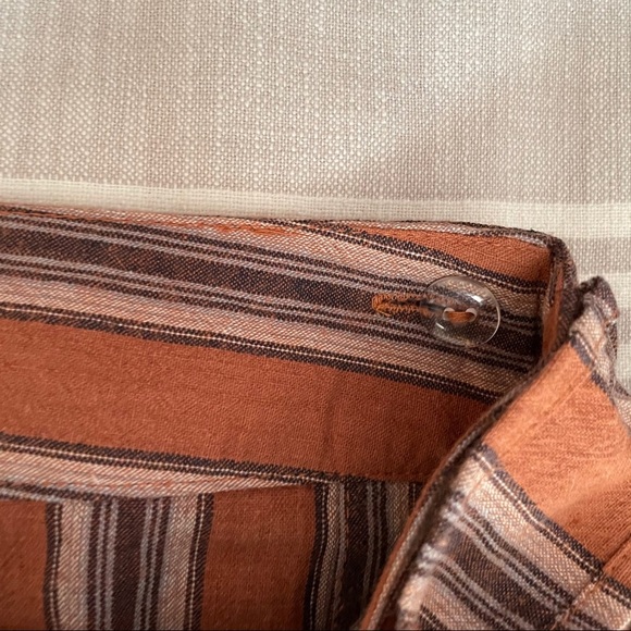 Mini Wrap Skirt Red Orange Black Stripes Bow - Picture 6 of 9